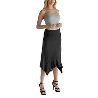 24seven Comfort Apparel Womens Mid Rise Midi A-Line Skirt