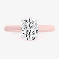 (G-H / Si1-Si2) Womens 1 1/7 CT. T.W. Lab Grown White Diamond 14K Gold Oval Solitaire Engagement Ring