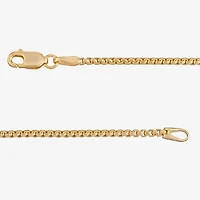 Made Italy 14K Gold 20 - 22 Inch Hollow Box Chain Necklace