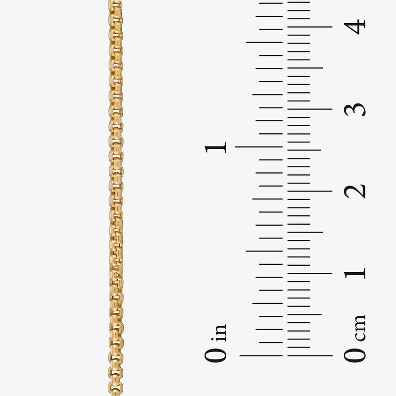 Made Italy 14K Gold 20 - 22 Inch Hollow Box Chain Necklace