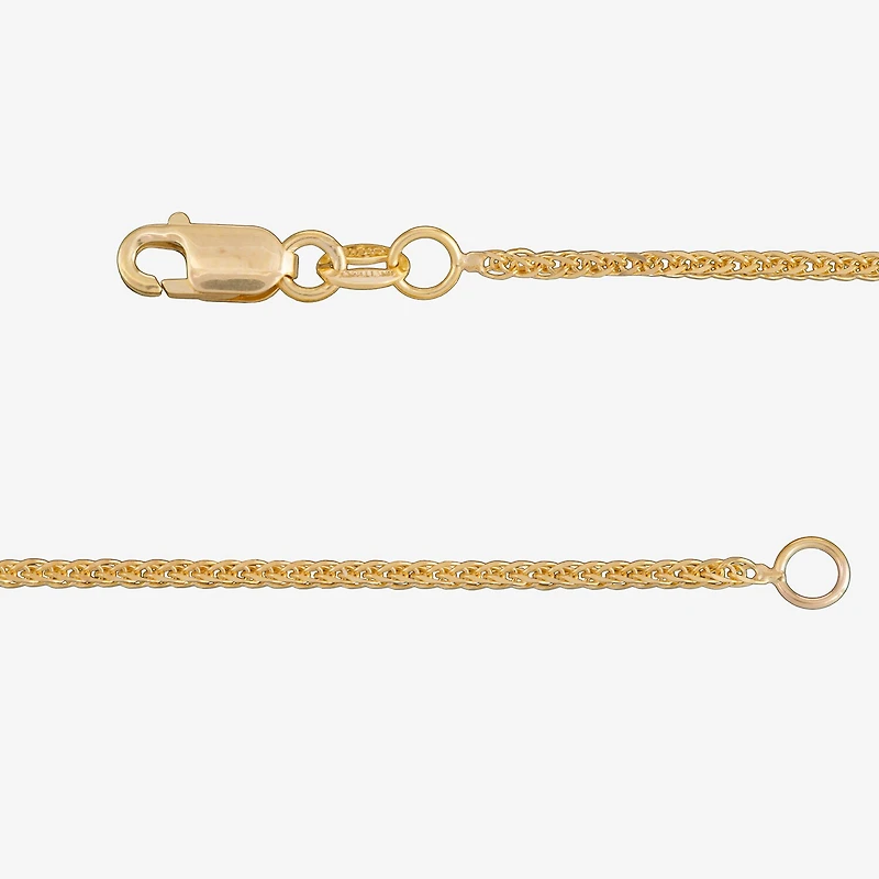 Made in Italy Womens 14K Gold 20 Inch Wheat Chain Necklace