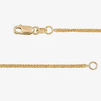 Made in Italy Womens 14K Gold 20 Inch Wheat Chain Necklace