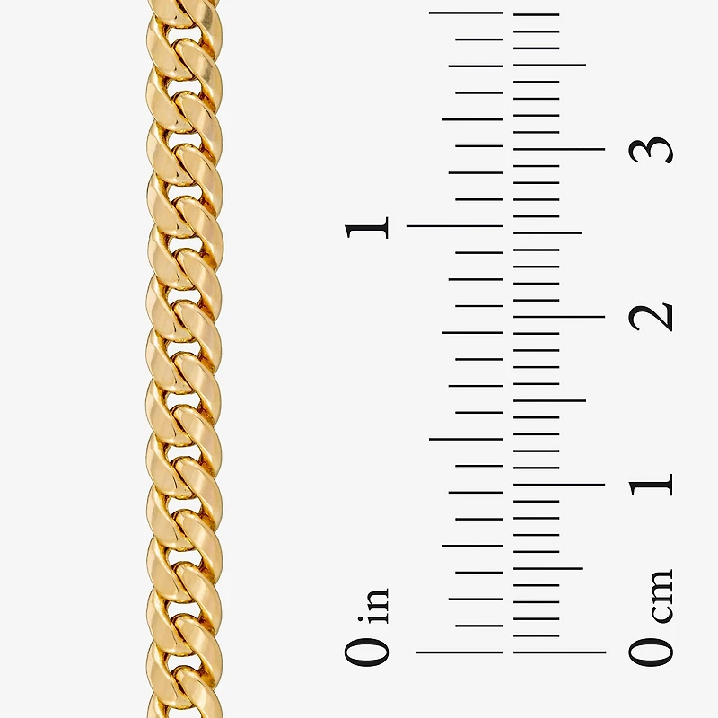 Made in Italy Unisex Adult 14K Gold 24 Inch Cuban Chain Necklace