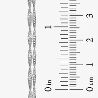 Made in Italy Womens Sterling Silver 9 Inch Solid Link Ankle Bracelet