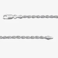 Made in Italy Womens Sterling Silver 7.5 Inch Solid Rope Chain Bracelet