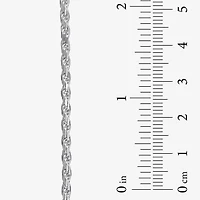Made in Italy Womens Sterling Silver 7.5 Inch Solid Rope Chain Bracelet