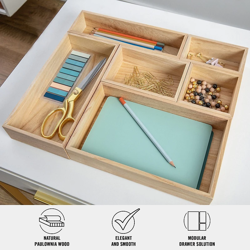 Martha Stewart Wood Desktop Organizer