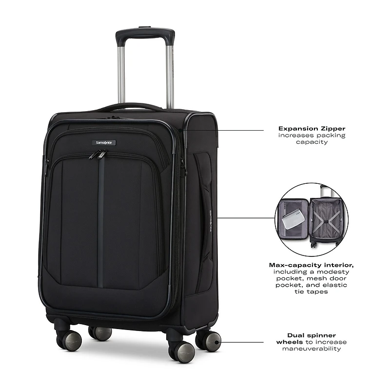 Samsonite Ascella 4.0 25 Inch Softside Expandable Checked Spinner Luggage
