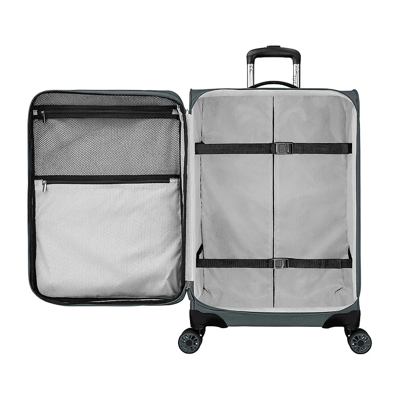 Total Travelware Charleston 25 Inch Softside Expandable Lightweight Checked Spinner Luggage
