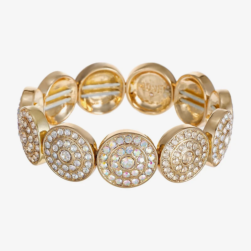 Monet Jewelry Womens Glass Round Stretch Bracelet