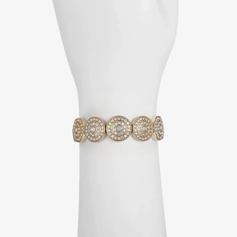 Monet Jewelry Womens Glass Round Stretch Bracelet