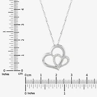 Limited Quantities! Womens 1/10 CT. T.W. Natural White Diamond Sterling Silver Heart 18 Inch Pendant Necklace