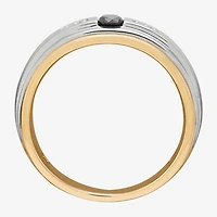 Limited Quantities! Mens 1/5 CT. Natural Multi Color Diamond 10K Two Tone Gold Fashion Ring