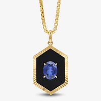 Limited Quantities! Womens Genuine Black Onyx 10K Gold 22 Inch Pendant Necklace
