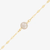 Limited Quantities! Womens White Cultured Freshwater Pearl 14K Gold 18 Inch Pendant Necklace