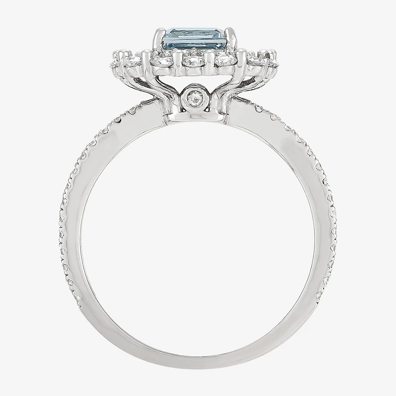Limited Quantities! Womens 7/8 CT. T.W. Genuine Blue Aquamarine 14K Gold Cocktail Ring