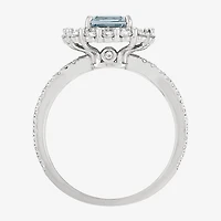 Limited Quantities! Womens 7/8 CT. T.W. Genuine Blue Aquamarine 14K Gold Cocktail Ring