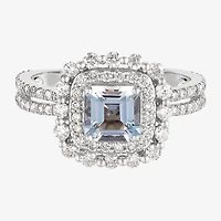 Limited Quantities! Womens 7/8 CT. T.W. Genuine Blue Aquamarine 14K Gold Cocktail Ring