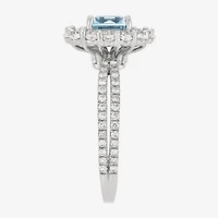 Limited Quantities! Womens 7/8 CT. T.W. Genuine Blue Aquamarine 14K Gold Cocktail Ring