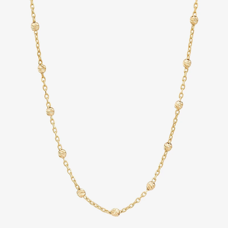 Womens 10K Gold 18 Inch Chain Necklace