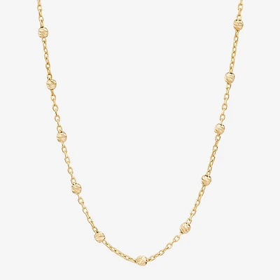 Womens 10K Gold 18 Inch Chain Necklace