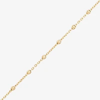 Womens 10K Gold 18 Inch Chain Necklace