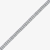 (F/Si2) Womens 2 CT. T.W. Lab Grown White Diamond Sterling Silver 7.5 Inch Tennis Bracelet