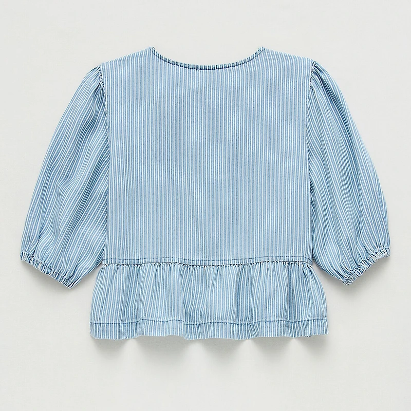 Thereabouts Little & Big Kid Girls Crew Neck 3/4 Sleeve Blouse
