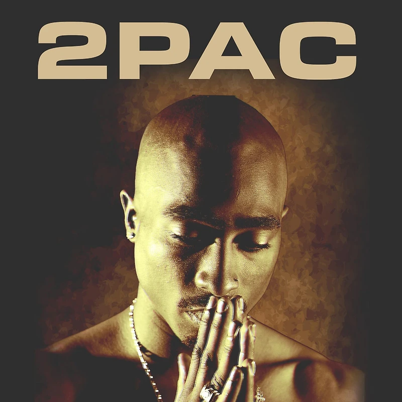 Novelty Tupac Mens Crew Neck Short Sleeve Regular Fit Graphic T-Shirt