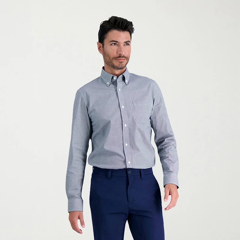 Haggar Premium Comfort Mens Slim Fit Easy Care Long Sleeve Dress Shirt