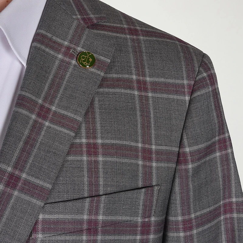 CRICKETEER™ Mens Plaid Stretch Fabric Regular Fit Sport Coat
