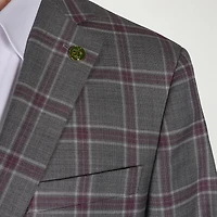 CRICKETEER™ Mens Plaid Stretch Fabric Regular Fit Sport Coat