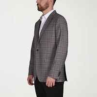 CRICKETEER™ Mens Plaid Stretch Fabric Regular Fit Sport Coat
