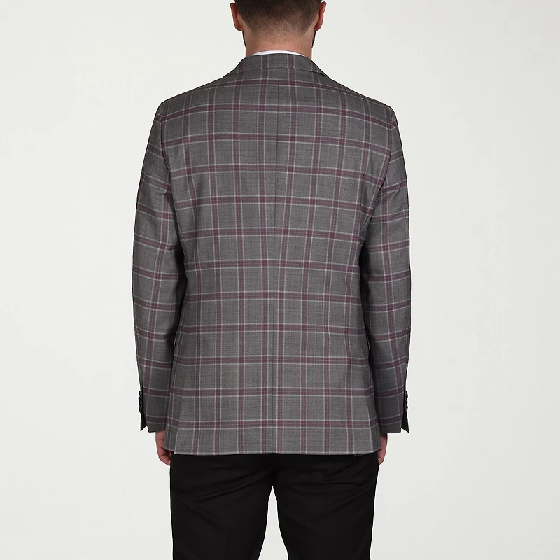 CRICKETEER™ Mens Plaid Stretch Fabric Regular Fit Sport Coat