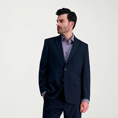 Haggar JMH Herringbone Mens Stretch Fabric Classic Fit Suit Jacket