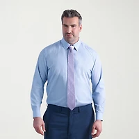 Haggar Smart Wash Big and Tall Mens Classic Fit Easy Care Long Sleeve Dress Shirt