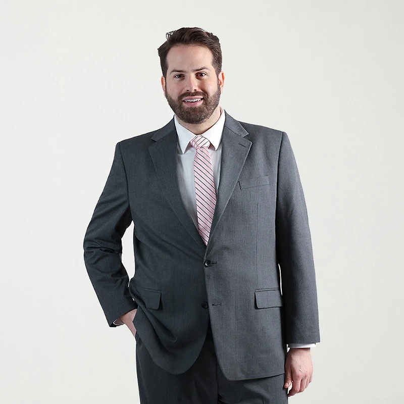 Haggar JMH Mens Regular Fit Diamond Big and Tall Suit Jacket