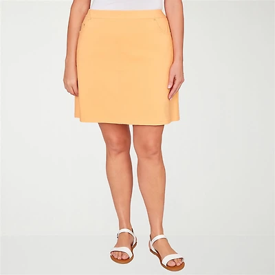 Hearts Of Palm Pull On Womens Mid Rise Plus Skort