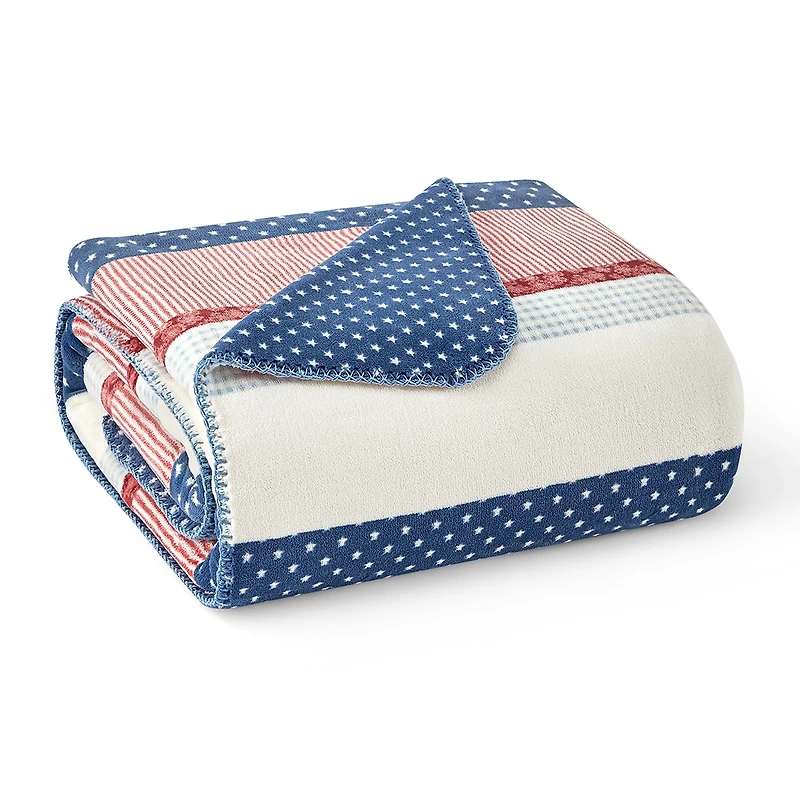 AMERICAN SPIRIT® Washington Reversible Coco Plush Throw
