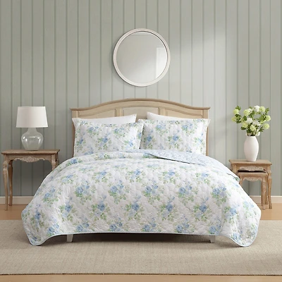 Laura Ashley Linley 3-pc. Floral Reversible Quilt Set