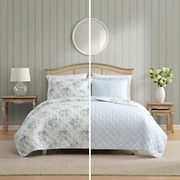 Laura Ashley Linley 3-pc. Floral Reversible Quilt Set