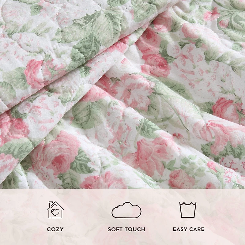 Laura Ashley Sweet Memories 3-pc. Reversible Quilt Set