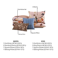 Bebejan Peachy Dogwood 5-pc. Midweight REVERSIBLE Comforter Set
