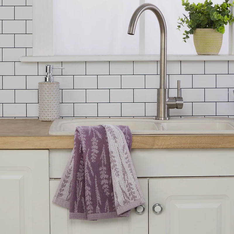 Saturday Knight Lavender Silhouette 2-pc. Floral Hand Towel