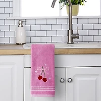 Saturday Knight Cherry Hearts 2-pc. Hand Towel