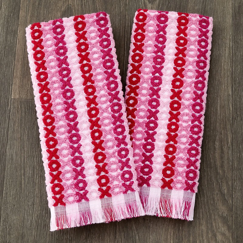 Saturday Knight Xoxo Jacquard 2-pc. Hand Towel