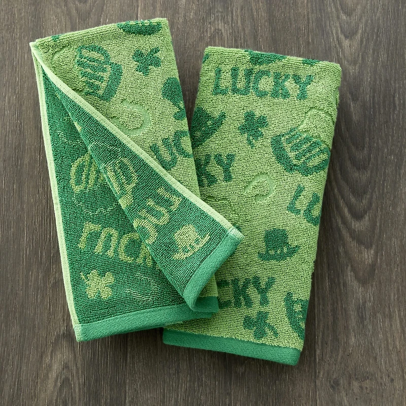 Saturday Knight Lucky Jacquard 2-pc. Hand Towel