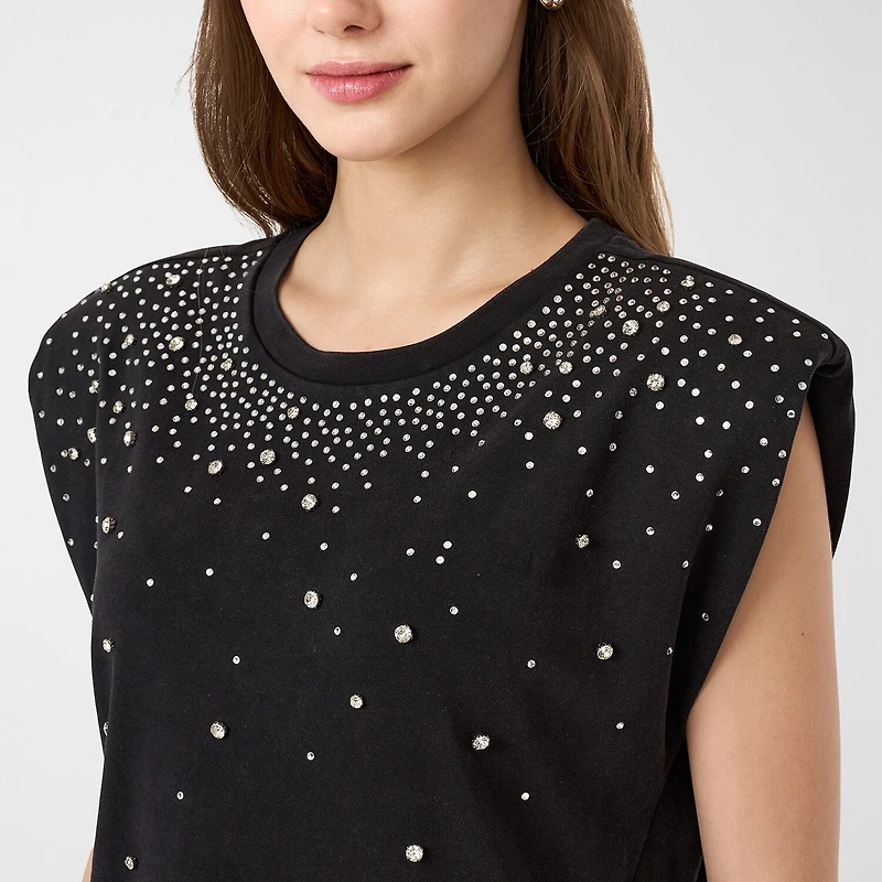 RM Rebecca Minkoff Womens Embellished T-Shirt Dress