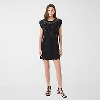 RM Rebecca Minkoff Womens Embellished T-Shirt Dress
