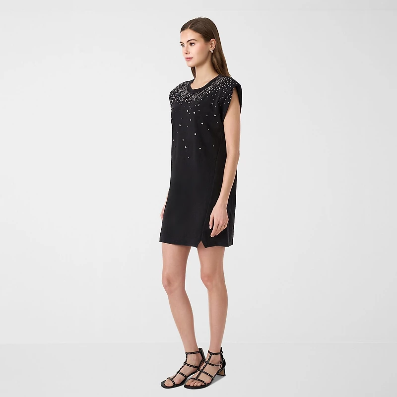 RM Rebecca Minkoff Womens Embellished T-Shirt Dress